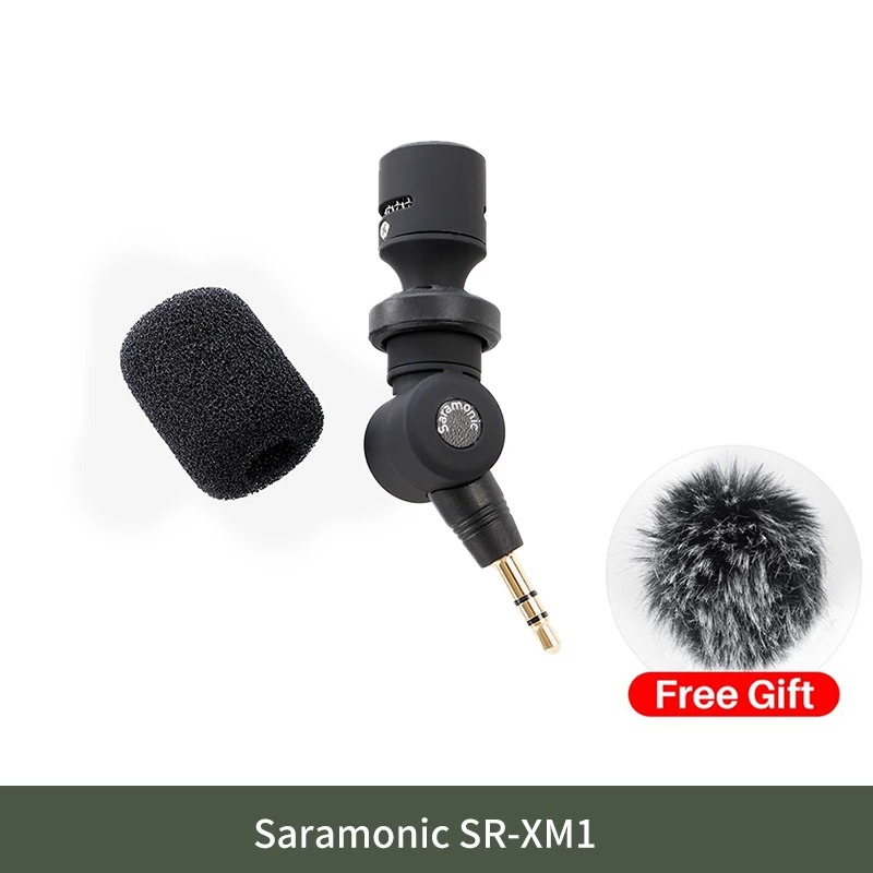 Mic Only Saramonic SR-XM1 беспроводной записывающий Vlog микрофон 3,5 мм разъём Jack(TRS) Plug and Play микрофон для экшн-камеры DSLR sony RX100 VII Camixer - Цвет: Mic Only