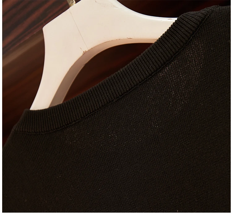 Вязанный полосатый джемпер с длинным рукавом размера плюс свитера топы +