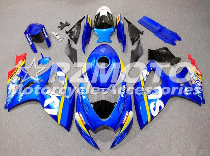 

Новый ABS весь мотоцикл обтекатели комплект подходит для Suzuki GSX-R600 GSX-R750 600 750 K6 2006 2007 06 07 добавить бак крышка синий на заказ