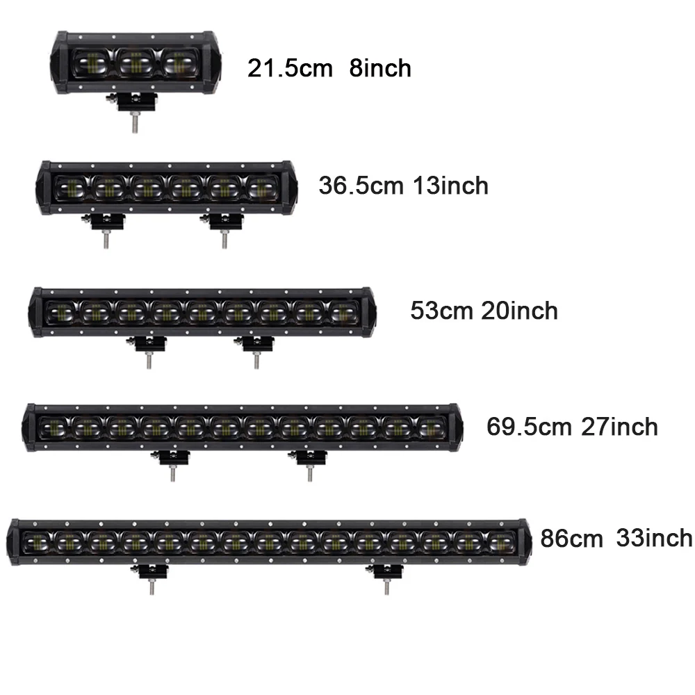 6D объектив LED бар Однорядный светодиодный световой 8 33 дюйма рабочие огни для 4x4