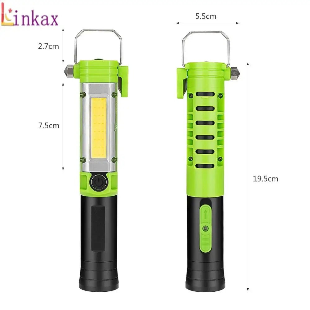 Новый светодиодный ручной тактический фонарь XPE 3 * AA COB магнитный фонарик 5