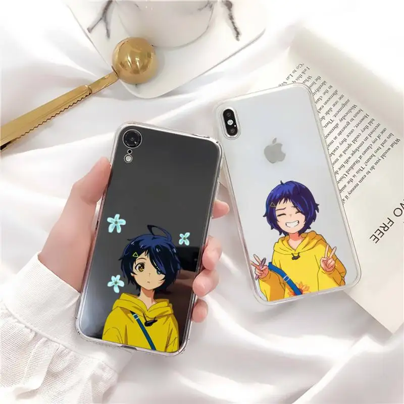 

FHNBLJ Anime Wonder Egg Priority Phone Case for iPhone 11 12 13 mini pro XS MAX 8 7 6 6S Plus X 5S SE 2020 XR case