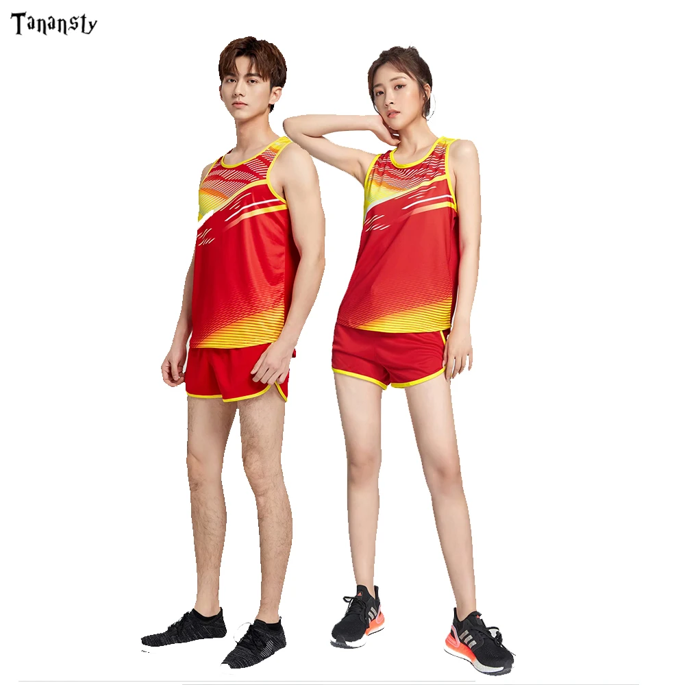 Женская и Мужская спортивная одежда майка + шорты Джерси для бега спортивные