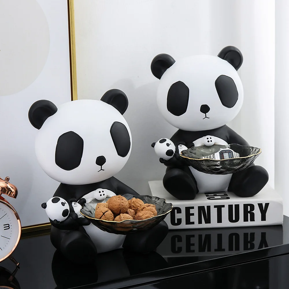 Статуи панды коробка для хранения украшение стола фигурки животных