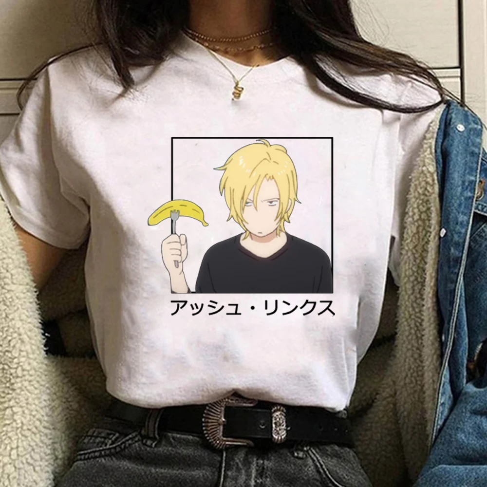 

Banana Fish Tshirt Clothes Loose Unisex Tshirt Banana Fish Print O-Neck Top