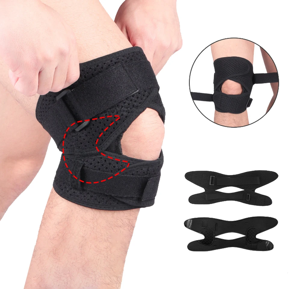 

1 Pcs Adjustable Sports Knee Compression Protection Patella Belt, Outdoor Basketball Football Mountaineering Riding Protective