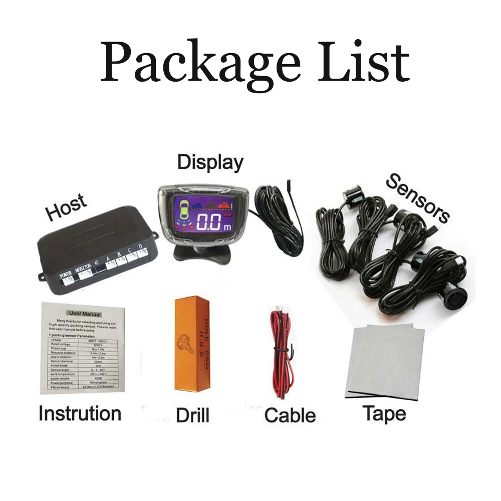 Автомобильный парктроник OkeyTech 4 датчика парковки для цифровой Парктроник радар