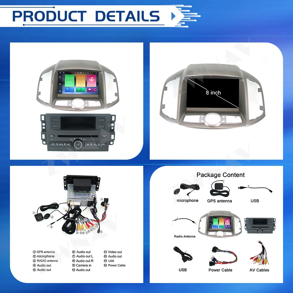 Carplay Android экран плеер для CHEVROLET CAPTIVA 2012 2013 2014 2015 2016 Авто Радио Аудио стерео