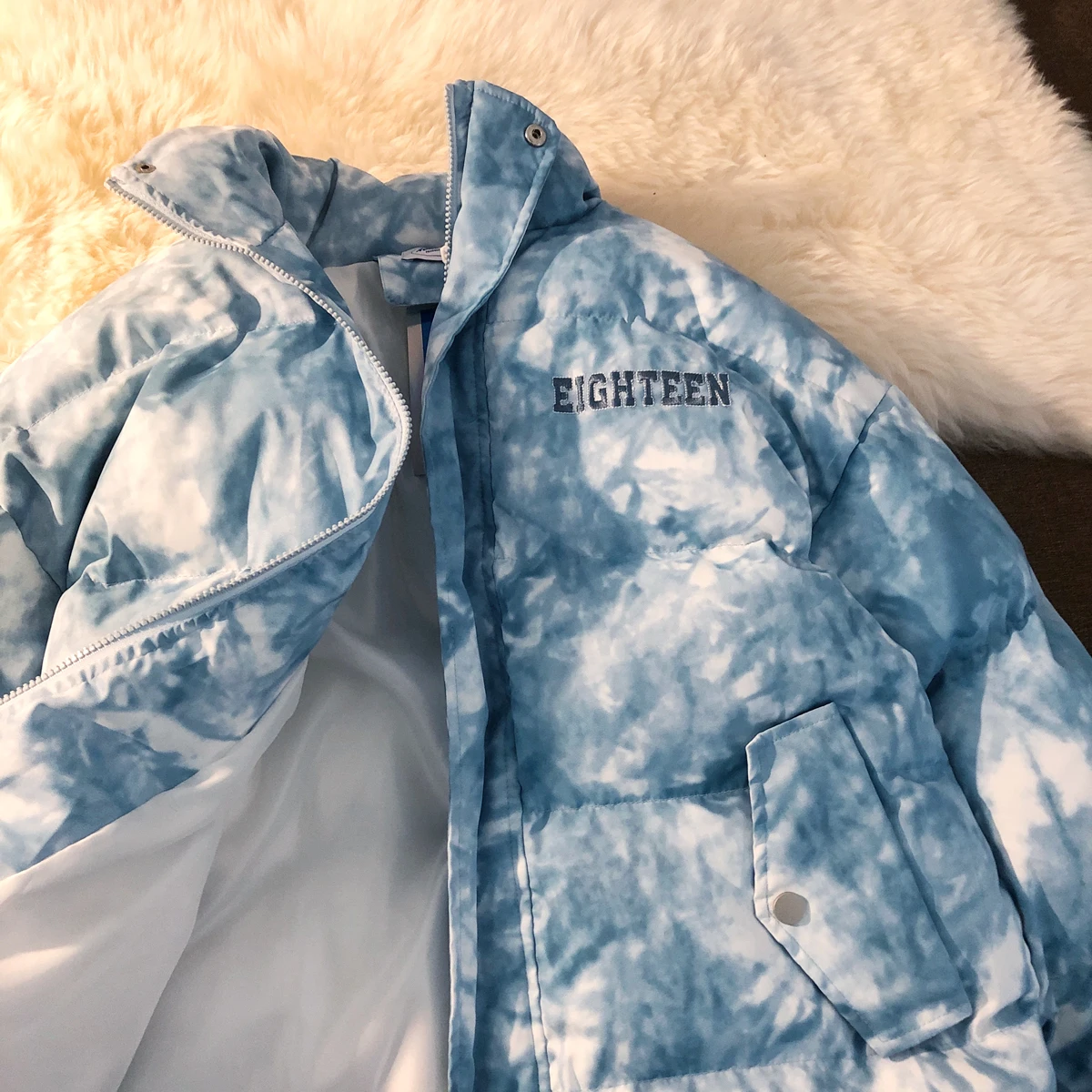 autumn/winter new couple ins trend Harajuku style cotton-padded jacket padded winter coat jacket padded jacket women men clothes