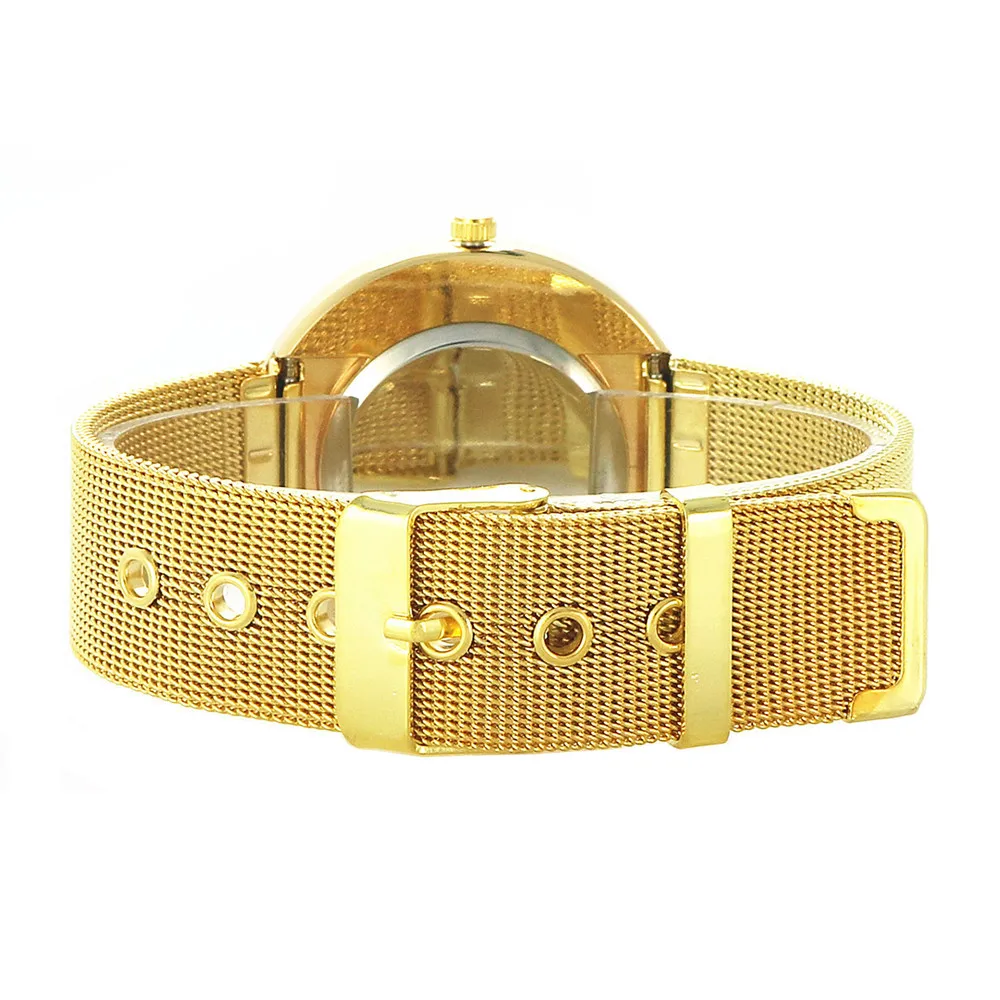 

New Arrivals Hot Selling Mesh Belt Diamond Ball Bearing Women Fashion Quartz Wristwatch Female Designer Popular Watch Free Ship