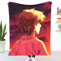 young man basking in sunset throw blanket sherpa blanket bedding soft blankets