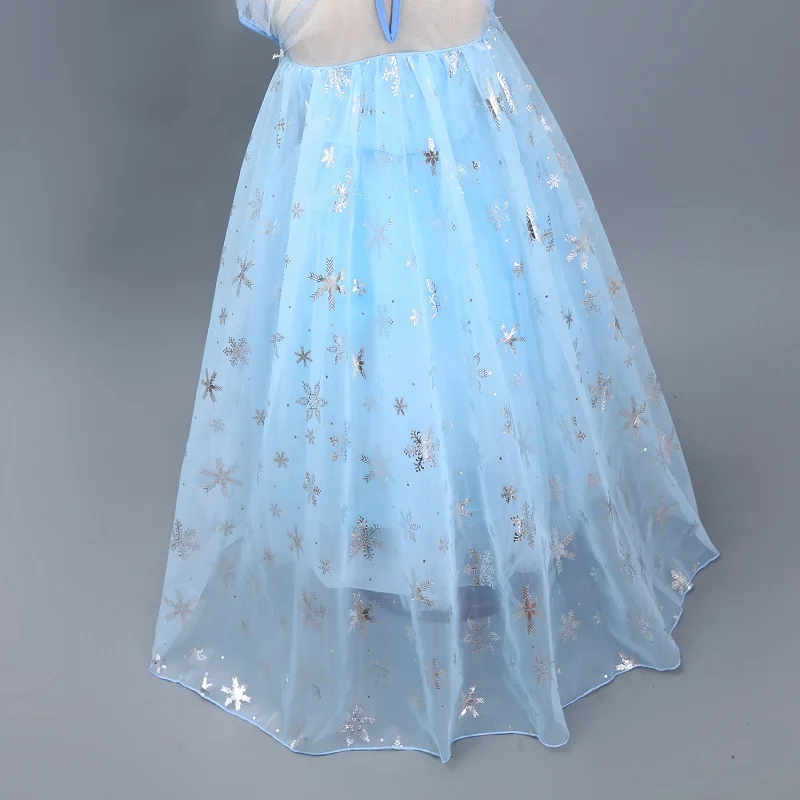 Elegant Princess Elsa Elza Costume Anna Dress Queen Party Girl Fancy Child Role Playing Vestido | Детская одежда и обувь