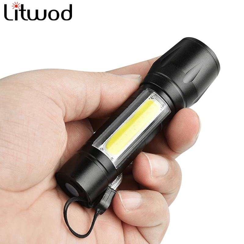 

XP-G Q5 Penlight Built In 14500 Rechargeable Battery Waterproof Led Flashlight Torch Lamp New 2000 Lumens Shock Resistant Light