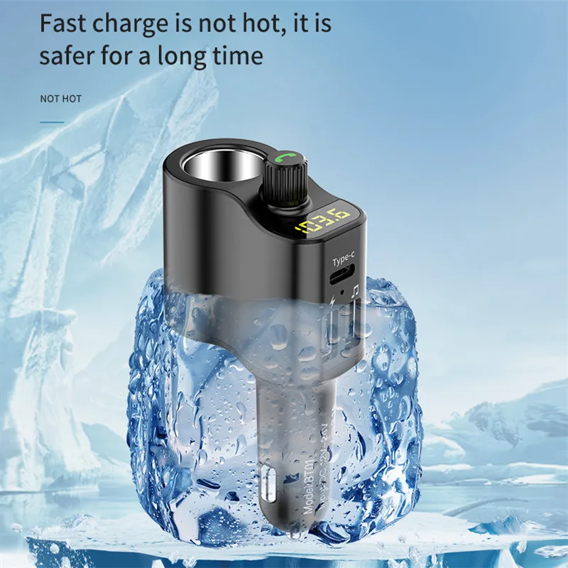 Bluetooth Car Charger LED Fast Duble USB Ports Mobile Phone Charging Answer The Play Safety Compatibale And Convenience | Мобильные