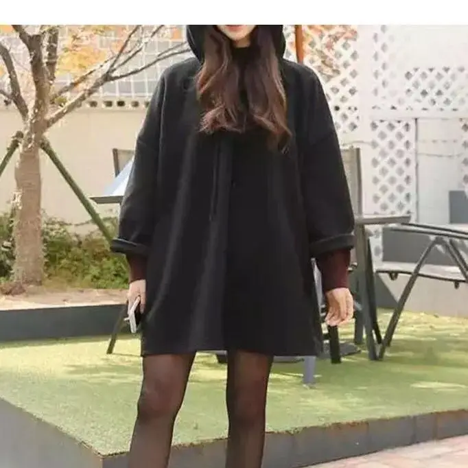 

New Women Fashion Hoodies Female Solid Color Hooded Sweatshirt Long Sleeve Casual Sportswear Loose Fashion Pullovers E251