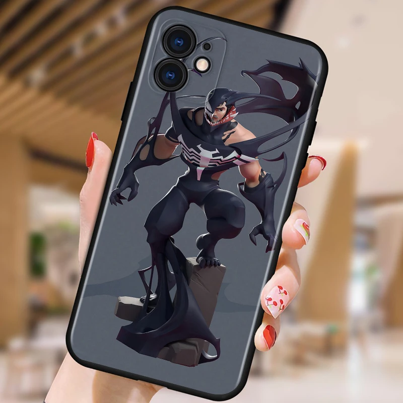 

Marvel venom venom for iphone 5 5S 6 7 8 X XR XS 11 12 SE MAX Plus Pro mini 2020 TPU Black Phone Case