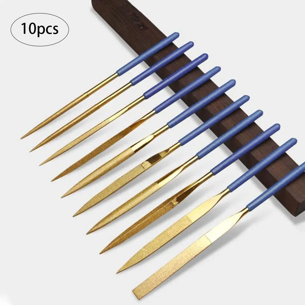 

Набор титановых алмазных напильников для металлических, керамических, стеклянных, деревянных изделий, 10 шт., 3 х140 мм, ручной инструмент для р...