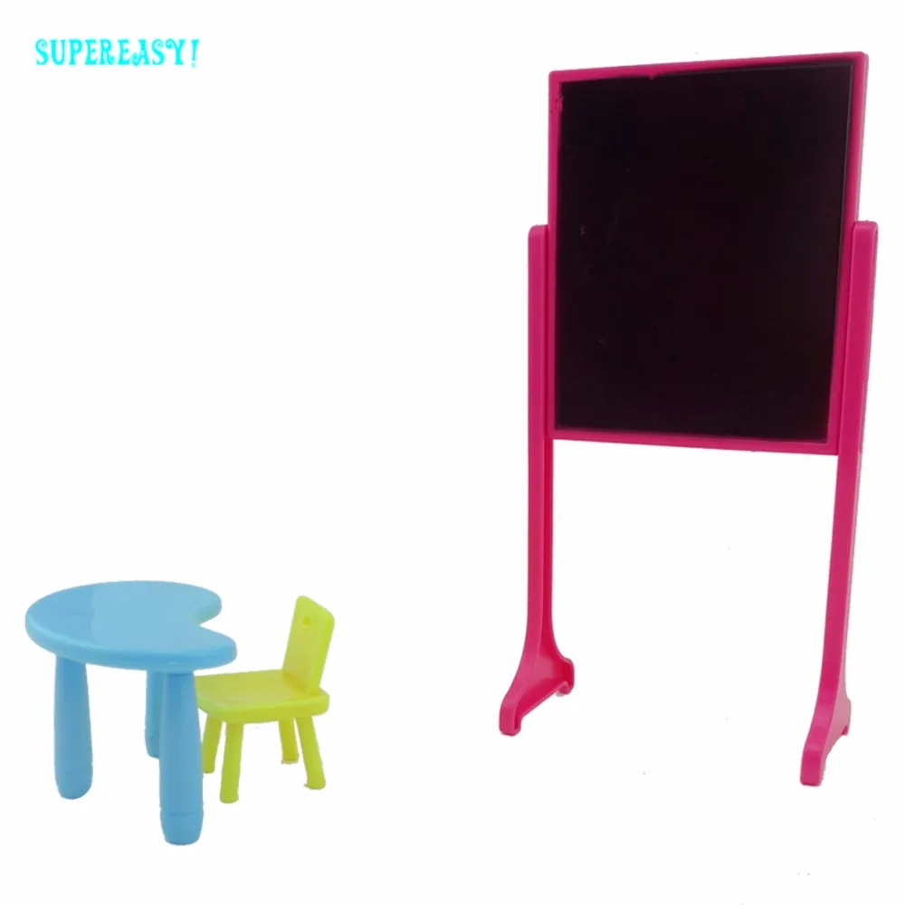 Doll Blackboard Модная Смешанная кукла, аксессуары, двойная кровать, мебель, мини-качели, игровая игрушка для куклы Барби, Келли, кукла, игровой домик, детские игрушки, сделай сам - Цвет: Doll Blackboard