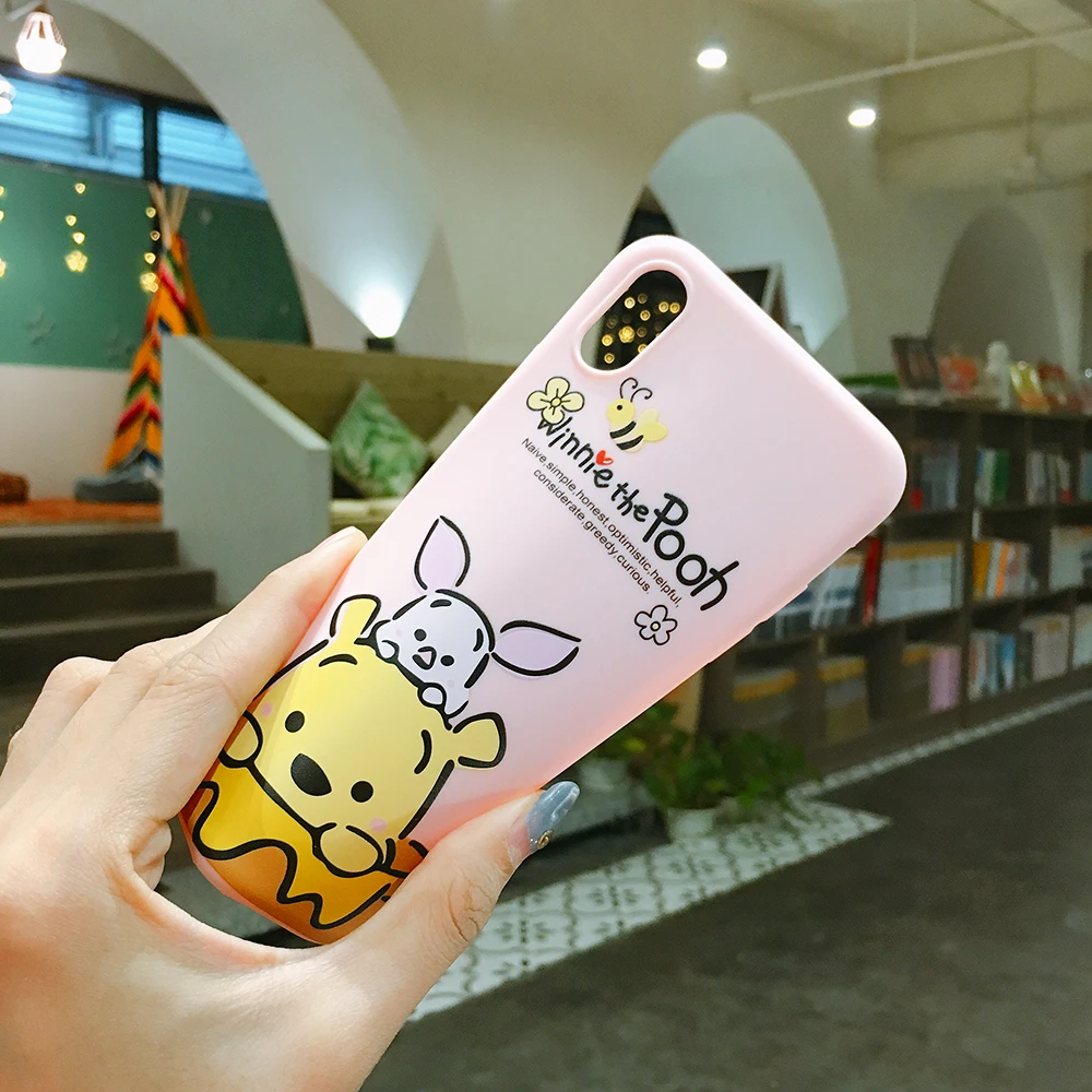 Медвежонок пух чехол для телефона s для iphone 6 6S 7 8 Plus X XS MAX XR 11 Pro MAX милый мультяшный Мягкий ТПУ силиконовый чехол