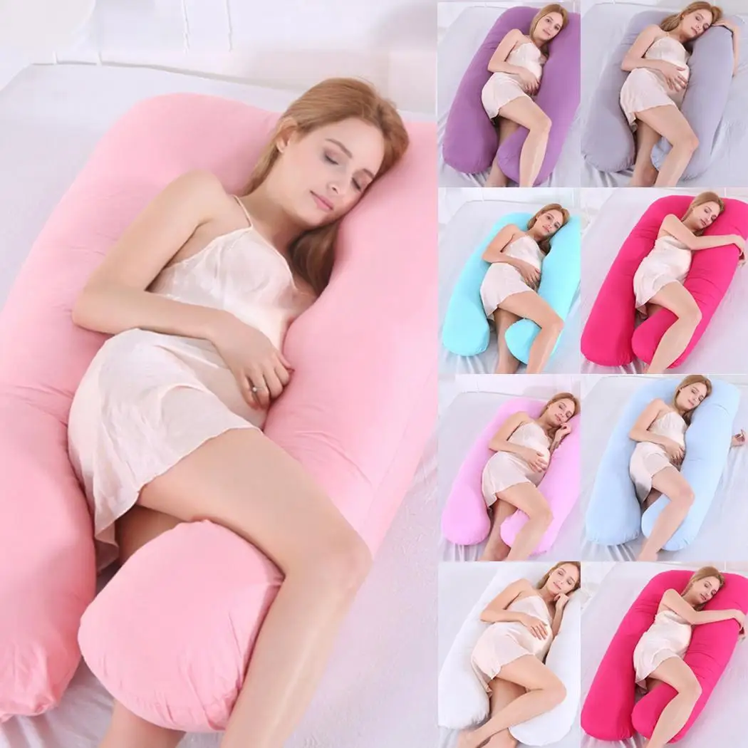 Модная 11 цветов полная подушка для тела беременных мягкая u образная однотонная