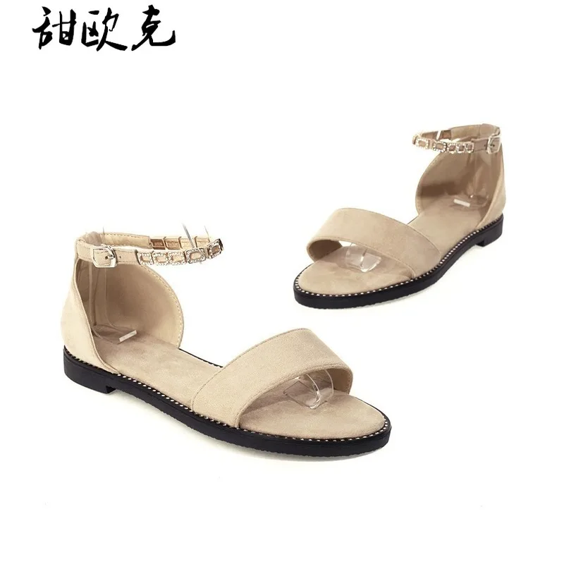 

Women's Shoes Summer Fashion Simple Sandals Women's Flat Open Toe Comfortable Cool Beach Shoes Non-slip Large Size Sandals 34-43