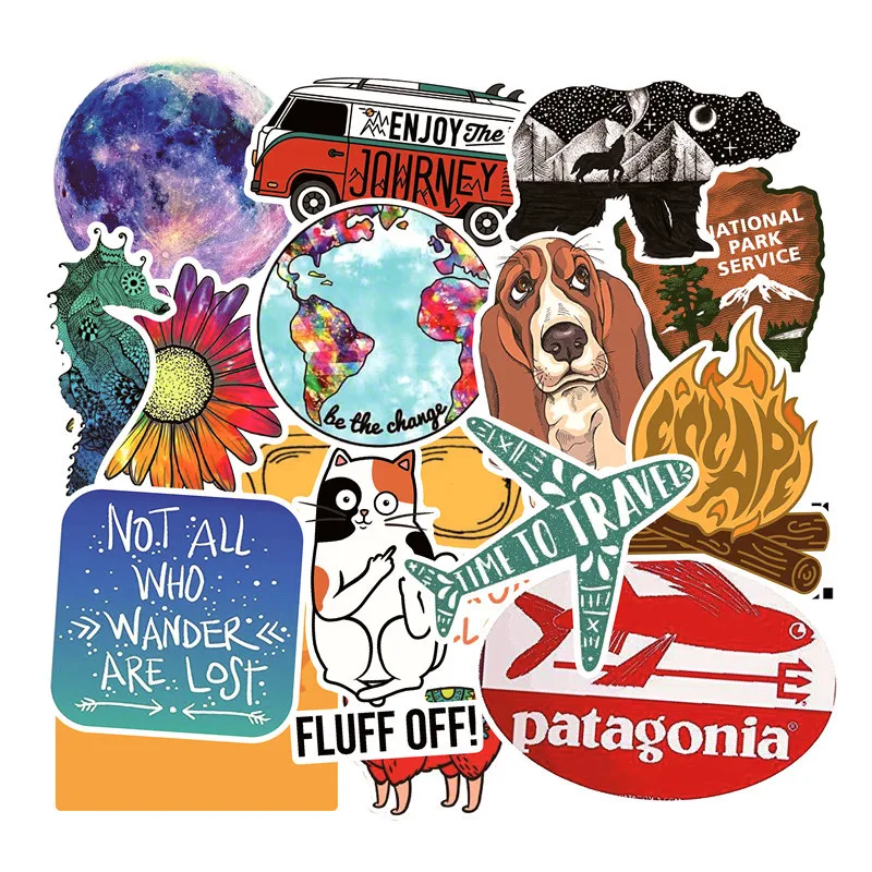 

Водостойкие цветные наклейки для ноутбуков, ПВХ, 17 шт./лот