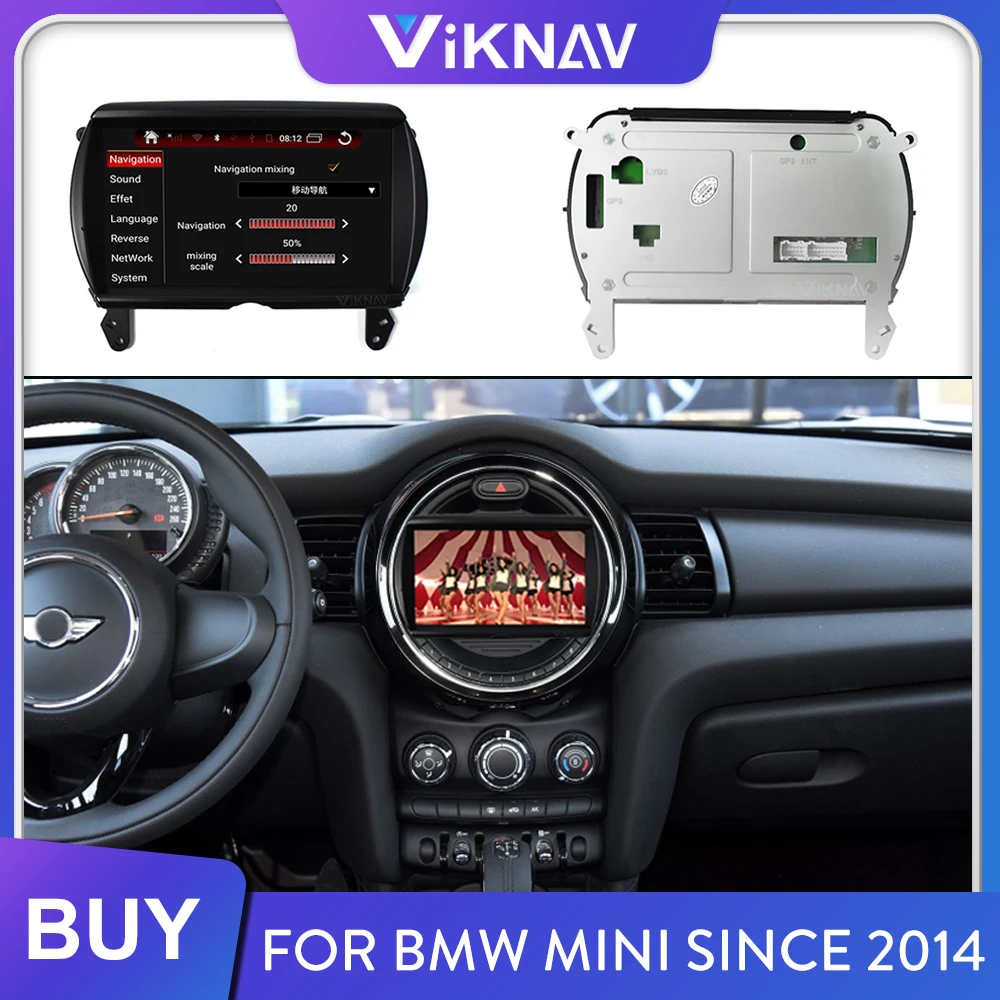 

Car radio for BMW MINI 2014 2015 2016 2017-2020 Android screen multimedia player GPS tape recorder auto stereo receiver