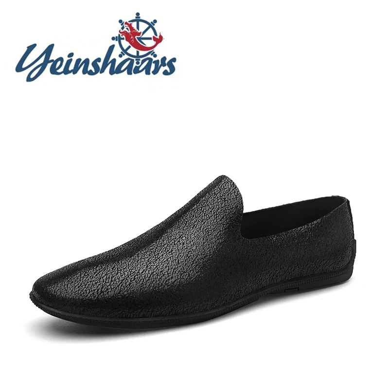 

Mens Business Slip on Shoes Casual Leather Oxford For Men Brand Non-Slip Flats High Quality Office Footwear Summer Driving Shoe