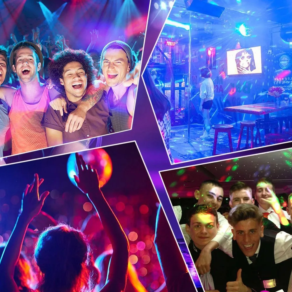 

USB 5V Red Green Laser Projector Lights Voice Control DJ Disco Light Strobe Party Stage Lighting Effect for Birthday Party