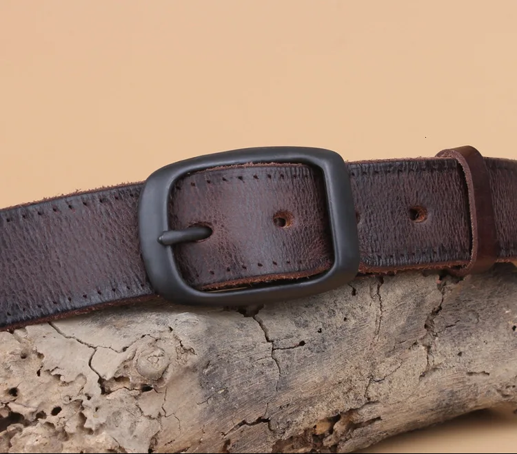 

Vintage Design Pin Buckle Genuine Leather Belts Men Top Layer Leather Casual High Quality Belt Male Waistband Cummerbund