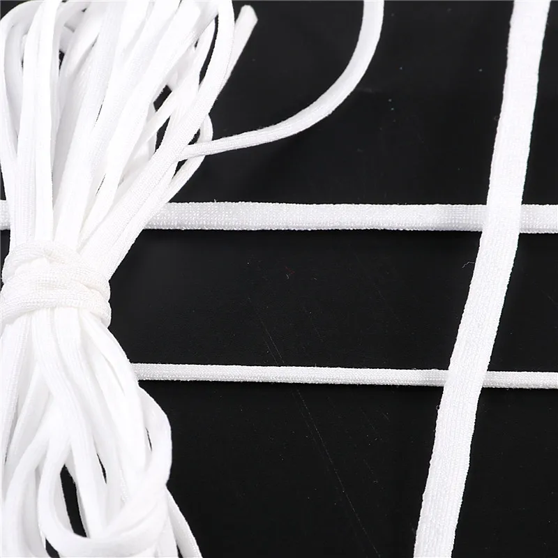 Эластичная Женская 3 мм 5 плоская белая эластичная лента для шитья марлевой маски