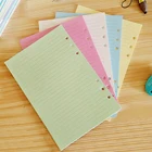 Блокнот А5А6 с 6 отверстиями, разноцветные внутренние страницы для блокнота, блокнот-планировщик, внутренняя бумага