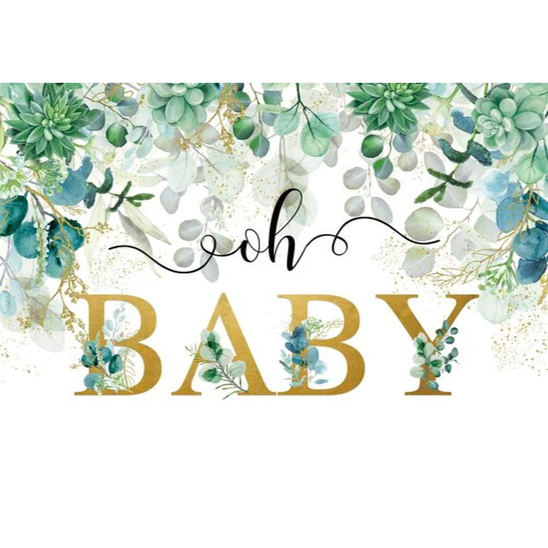 Фон Allenjoy для дня рождения вечеринки Добро пожаловать Oh Baby Shower Причастие