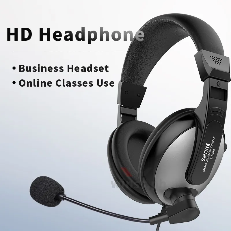 

Noise Cancelling Headphones with Mic Over Ear Wired Headphone Call Center Headset with Microphone Noise Cancellation