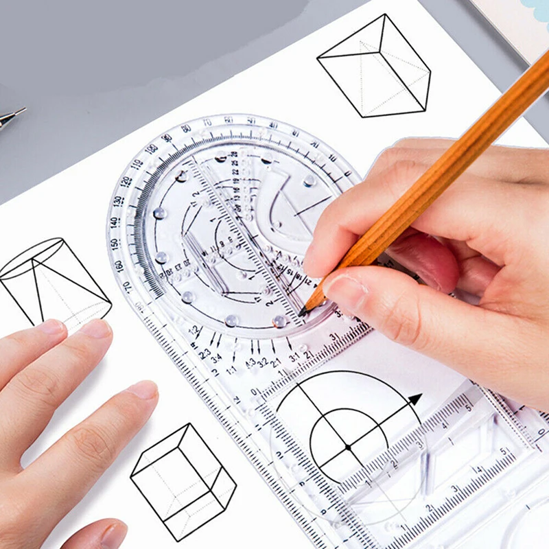 

Multifunctional Geometric Ruler Geometric Pattern Template Measuring Tool Drawing Tool School Office Supplies