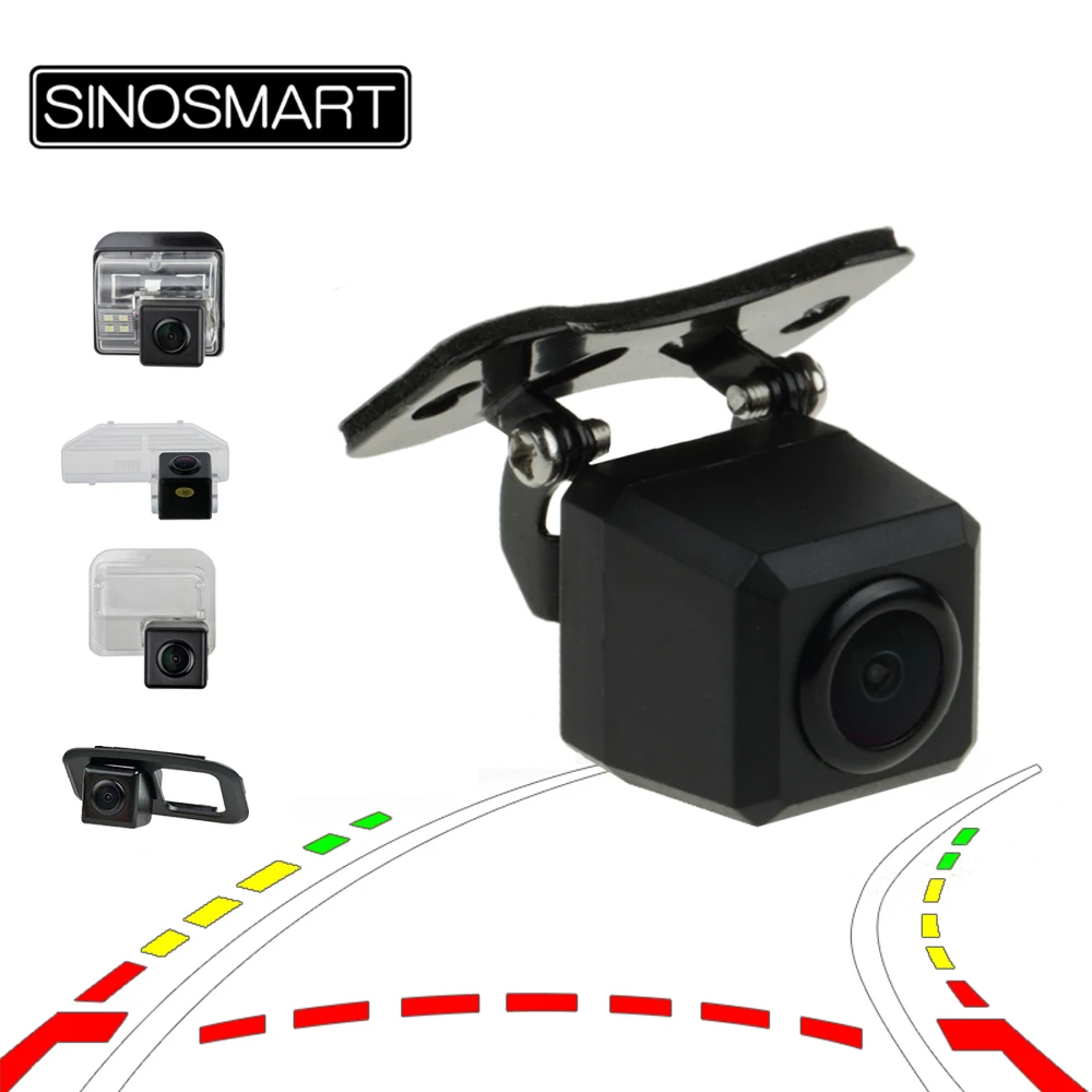SINOSMART специальная HD парковочная камера заднего хода с динамической траекторией
