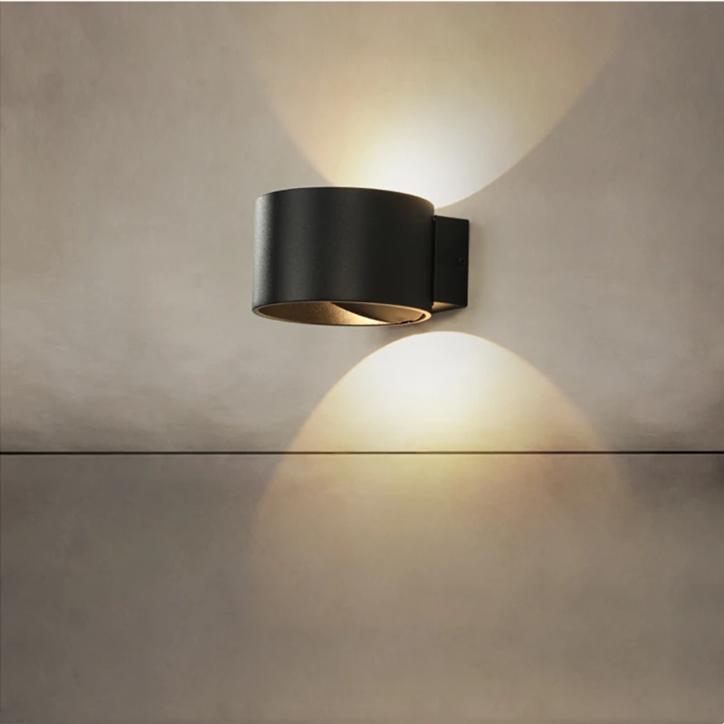 

5W LED Wall Light Round G9 Up and Down Lighting Aluminum Round Curved Wall Lamp Indoor Living Room Bedroom Decoration Sconce