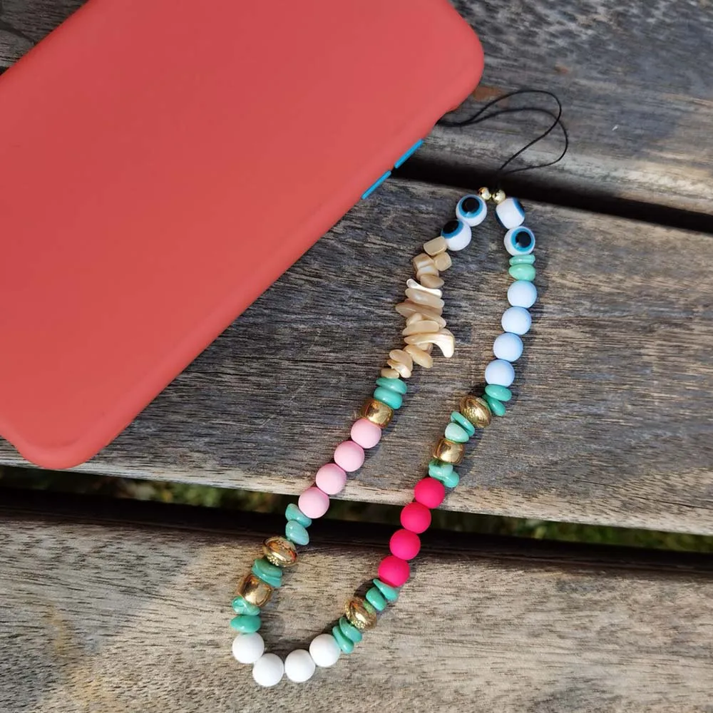 

New Design String Mobile Chain Multi Color For Girls Phone Choker Necklace Strap Lanyard for Keys Lady Gift