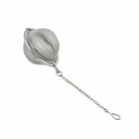 stainless steel infuser strainer mesh tea spoon locking spice egg shaped ball