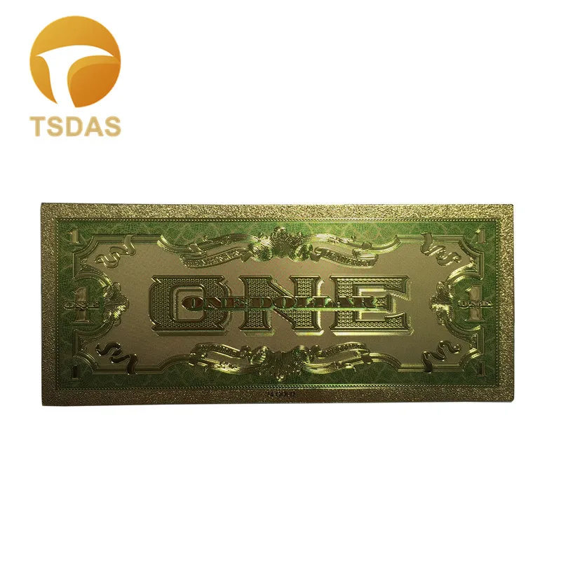 Colorful America 1 Dollar Pure Gold Banknote 2-sides Plated 24K Bill Bank Notes Business Souvenir Gifts 10pcs/lot | Дом и сад
