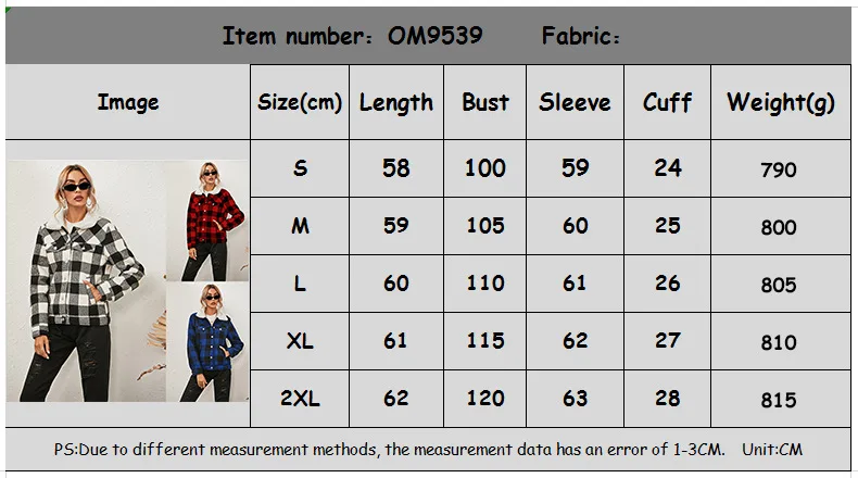 

WEPBEL Winter Fashion Slim Plaid Pocket Coat Women's Casual Plush Long Sleeve Zipper Button Stitching Warm Coat