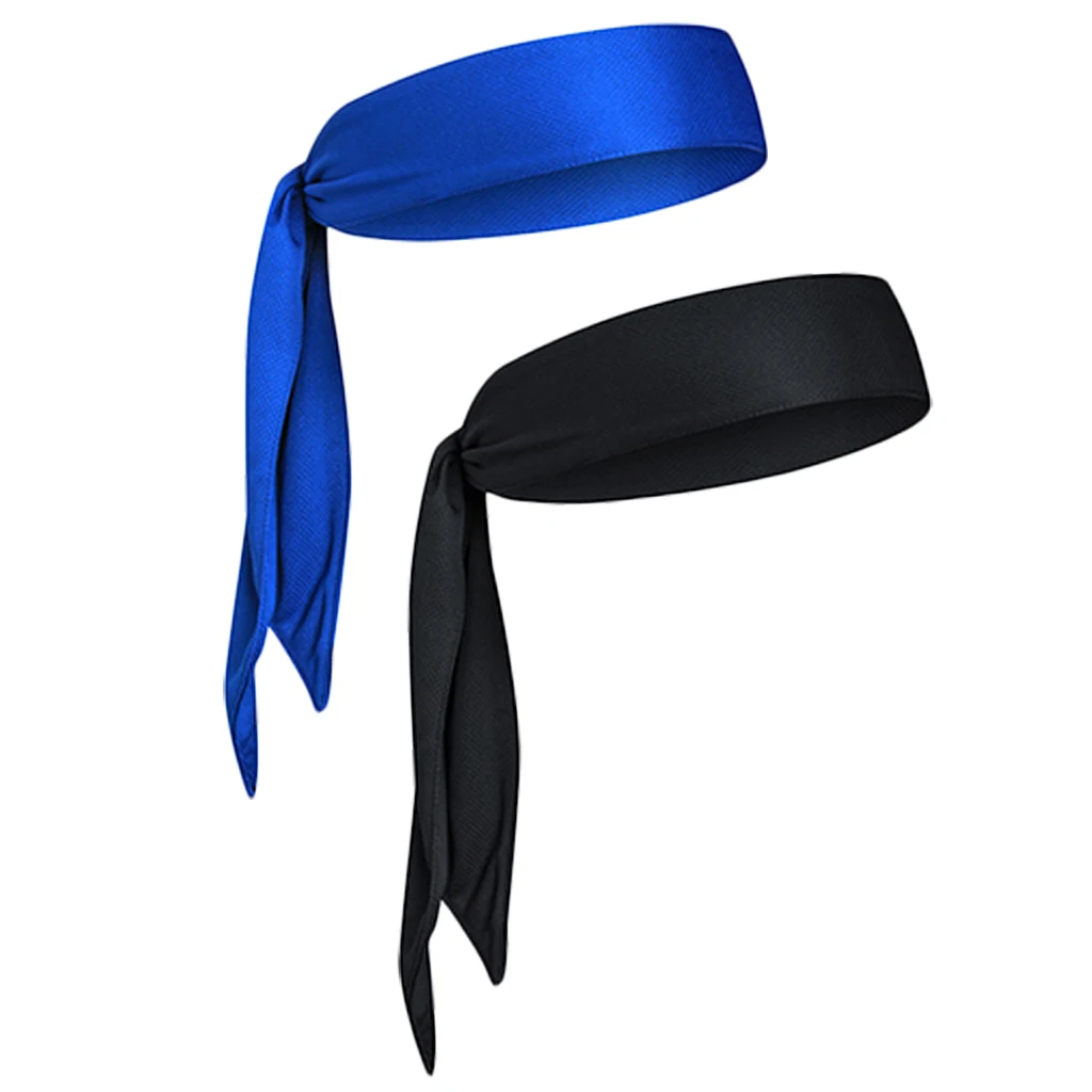 2pcs Sports Head Tie Headband Sweat Hair Band for Basketball Tennis Yogo |