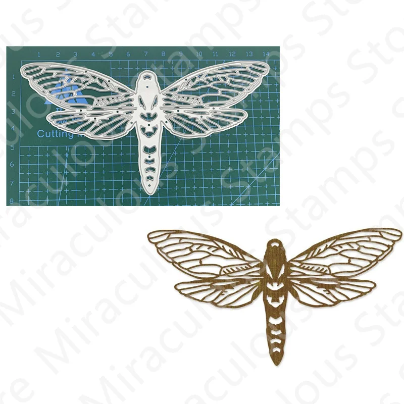 

Metal Cutting Dies For Diy Halloween Dragonfly Pattern Making Greeting Card Decoration Scrapbooking New Arrival No Clear Stamps