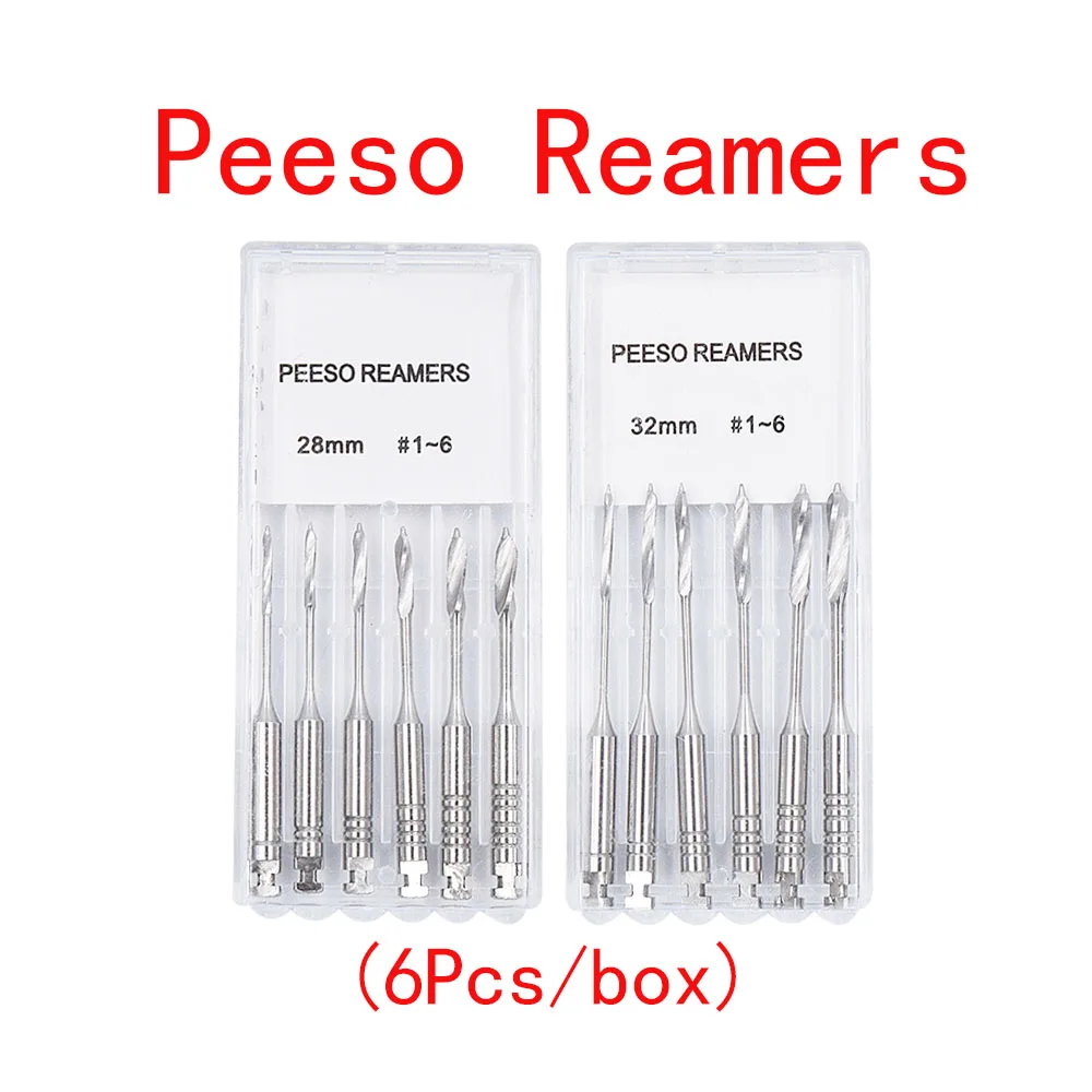 1 коробка зубные эндодонтические файлы развертки дрель боры Peeso фрезы эндо