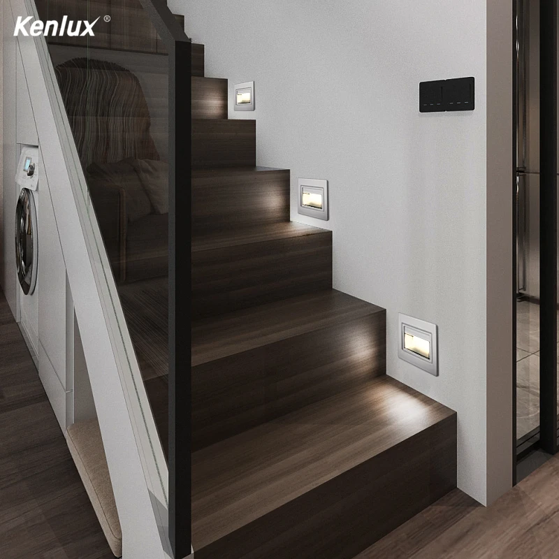 Освещение для внутренней лестницы 2 5 Вт квадратный 86 мм светодиодный светильник