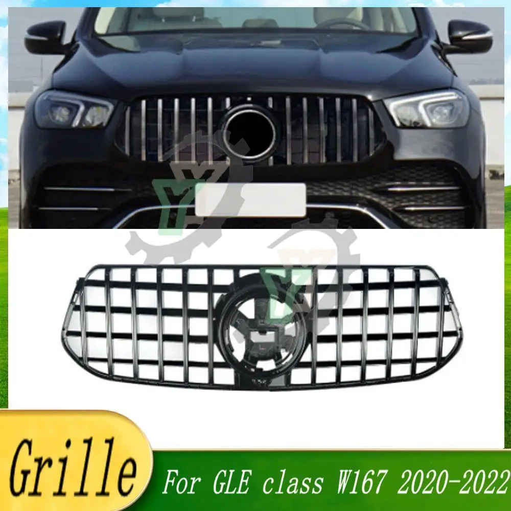 

Car front bumper racing grille GT R grill for Mercedes-Benz GLE class W167 SUV 4Matic GLE300 GLE350 GLE400 GLE450 2020 2021 2022