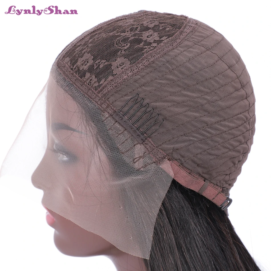 

Lynlyshan Hair Brazilian Body WAve Lace Front Wig 13x4X1 Lace Part Wig Pre Plucked Remy Hair Middle Part Human Hair Lace Wig