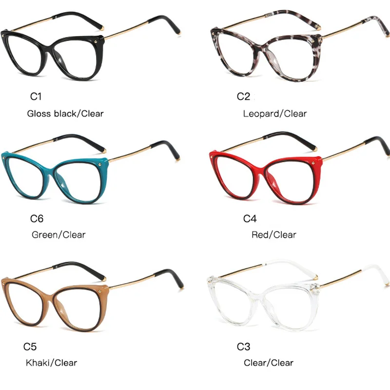 JASPEER кошачий глаз оптические оправы женские модные очки винтажные металлические