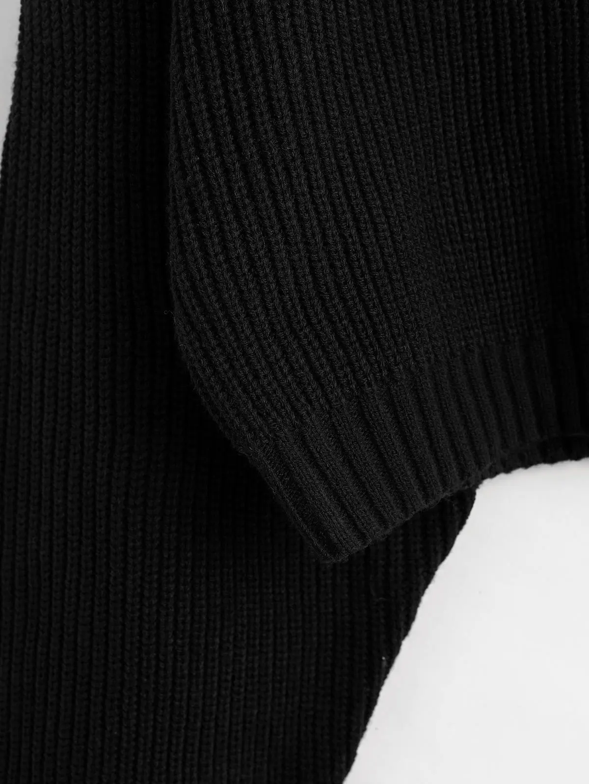 ZAFUL простой свитер с заниженным плечом и высоким воротником, короткий эластичный Однотонный свитер, осенне-зимний теплый Женский Повседневный пуловер