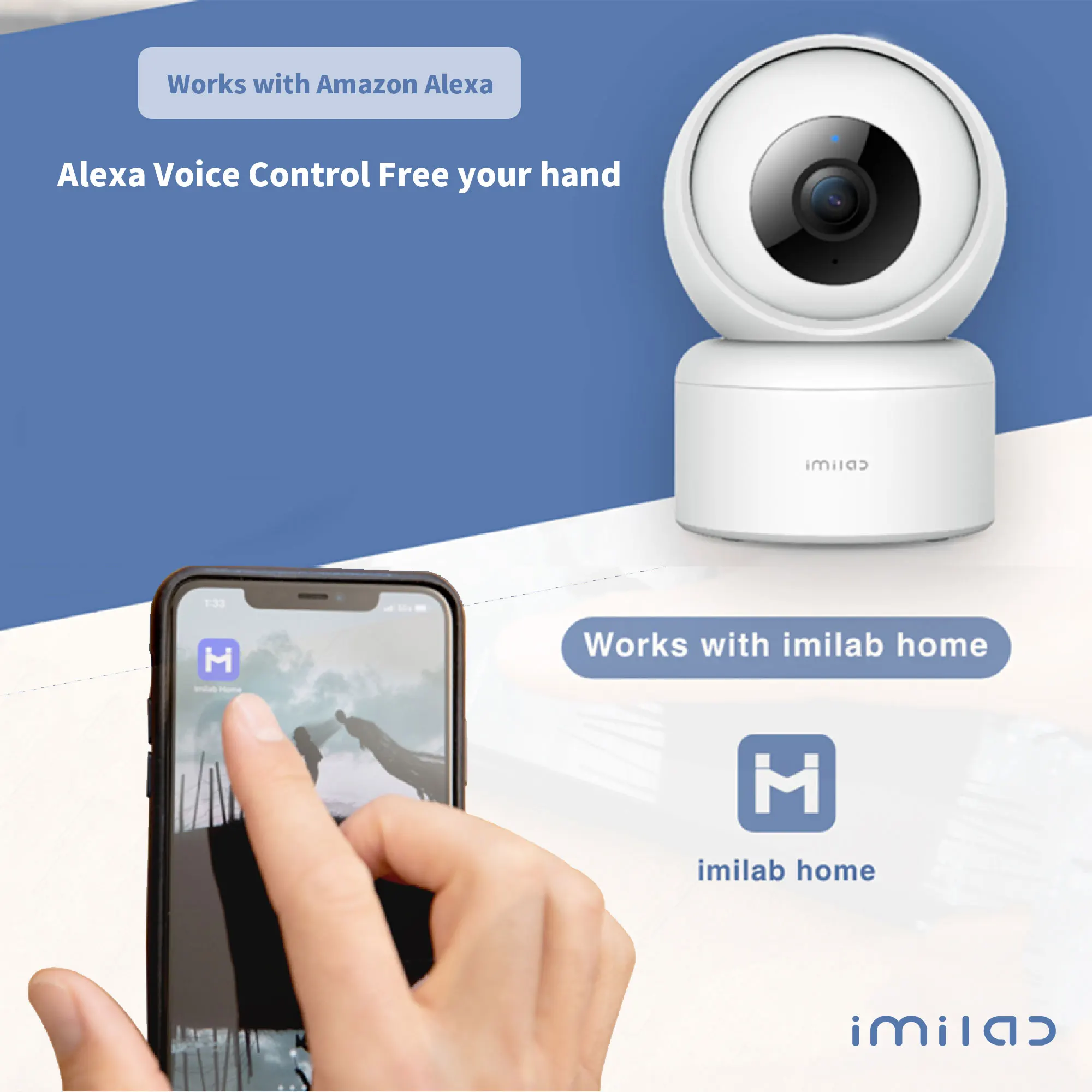 

Imilab Home IP Camera C20 APP WiFi Security Night Vision Camera Surveillance Baby Monitor H.265 Sound Detection APP